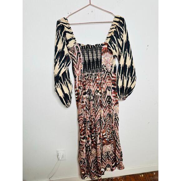 MARIA CHER Multicolored Southwestern 100% Cotton Junin Naibi Dress size XS - Picture 5 of 16